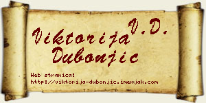 Viktorija Dubonjić vizit kartica